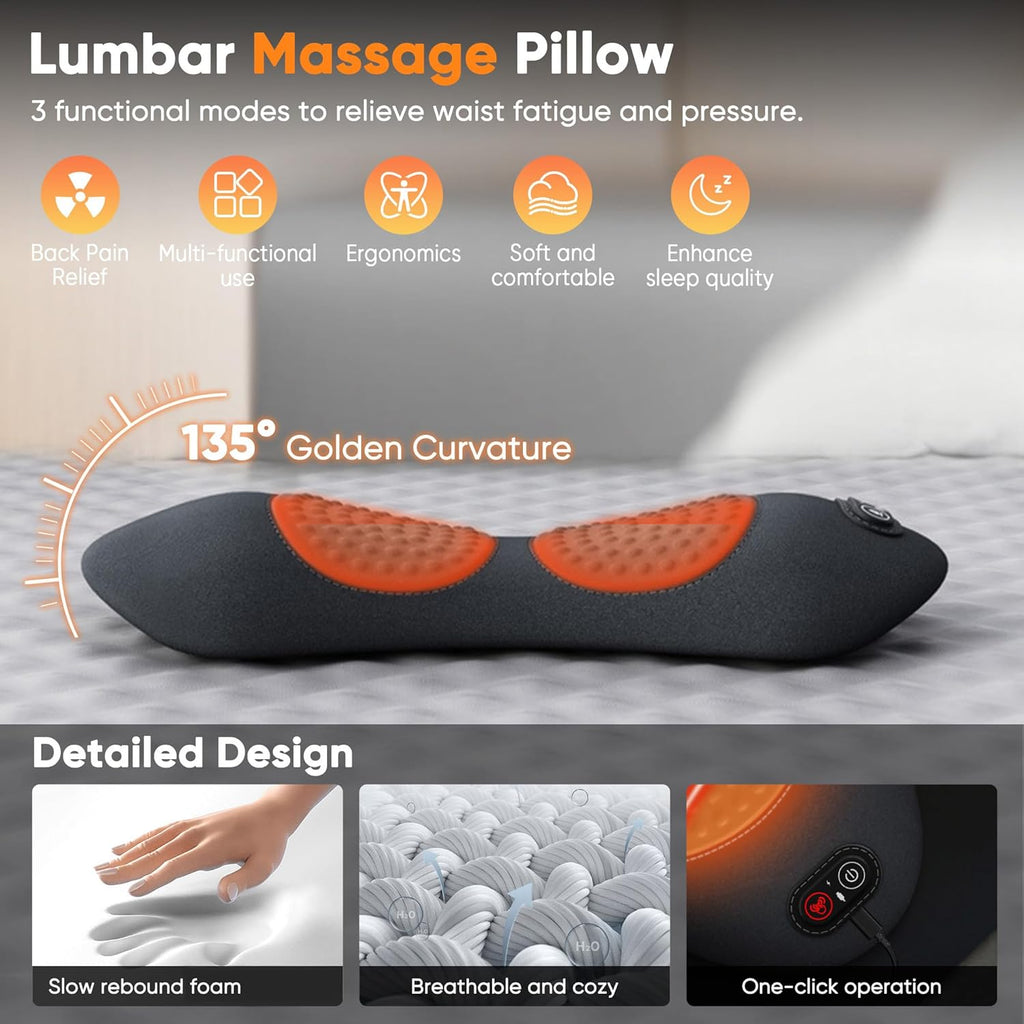 Triple Fusion Lumbar Decompression Massager for Sciatica & Back Pain Relief