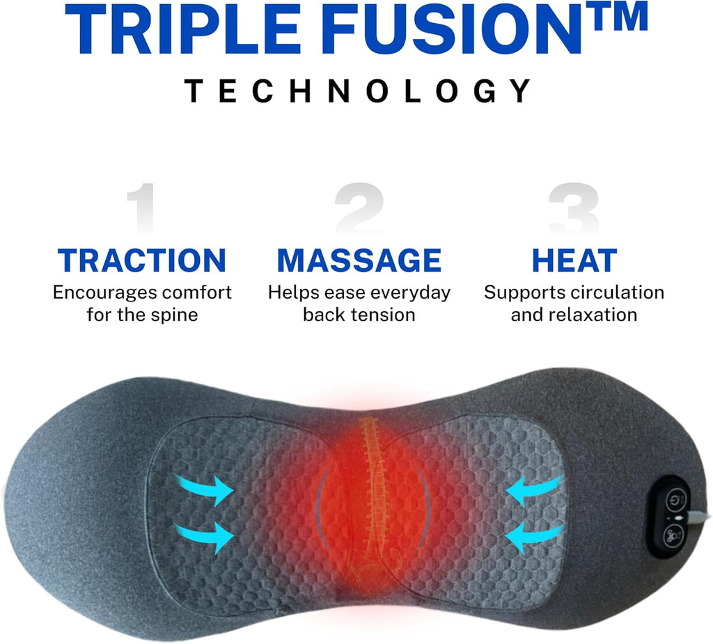 Triple Fusion Lumbar Decompression Massager for Sciatica & Back Pain Relief