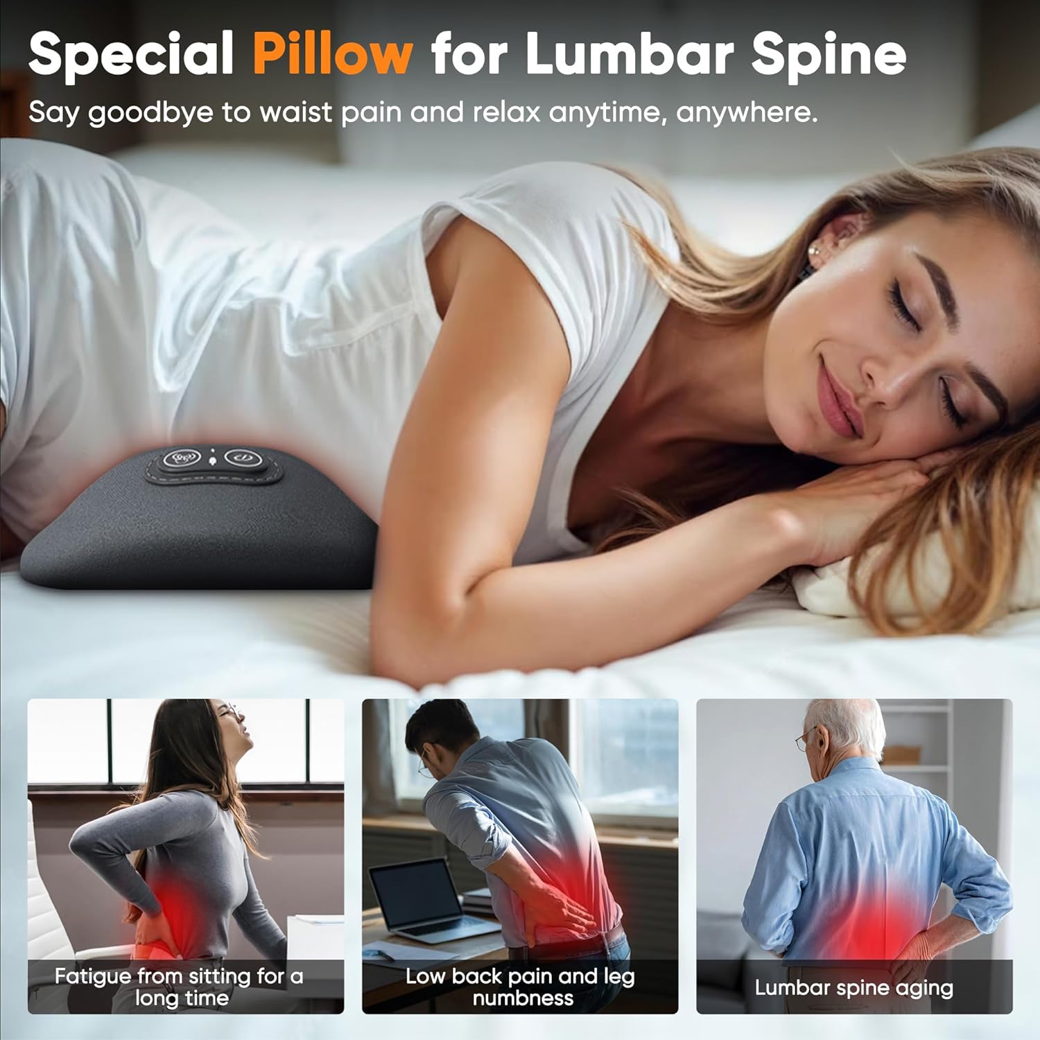 Triple Fusion Lumbar Decompression Massager for Sciatica & Back Pain Relief